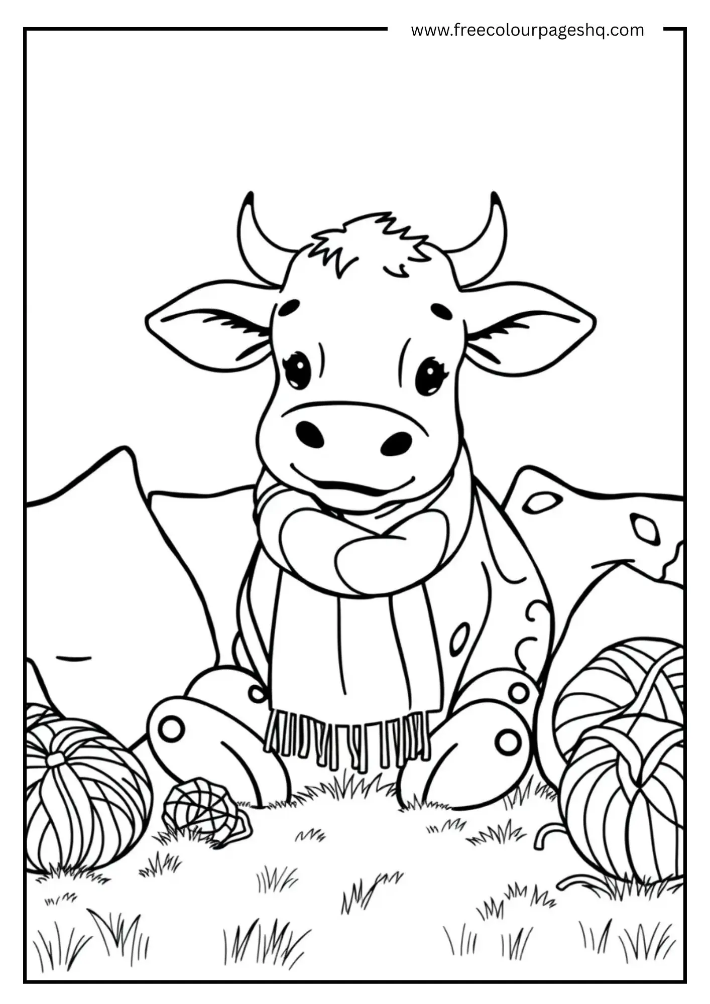 Farm Cow Making A Scarf Farm Cow Making A Scarf