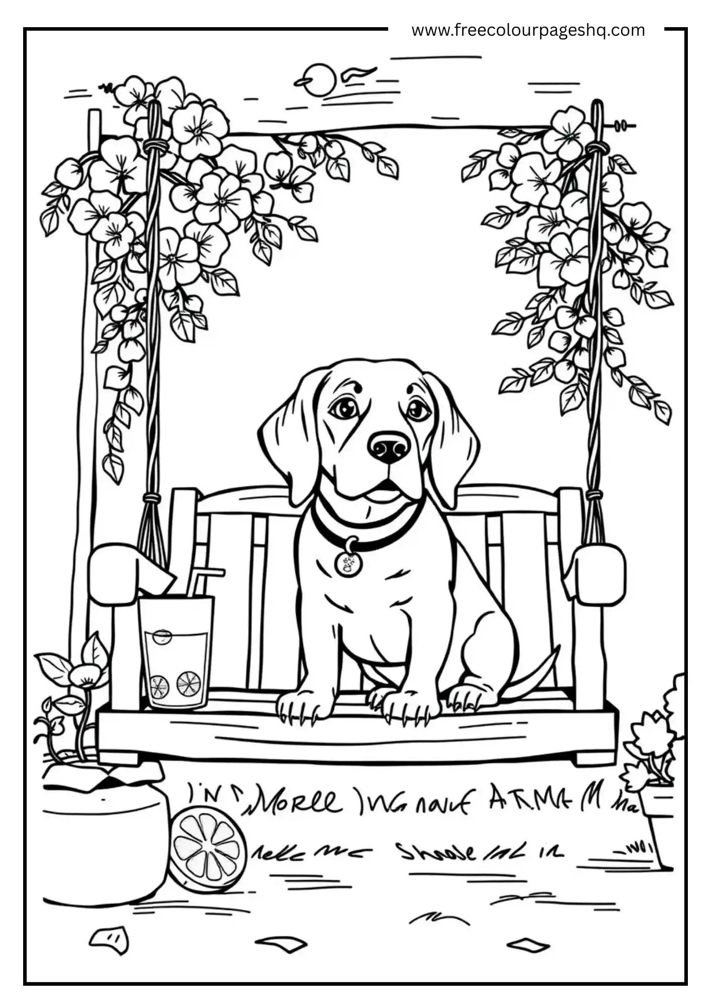 Garden Swing Dog