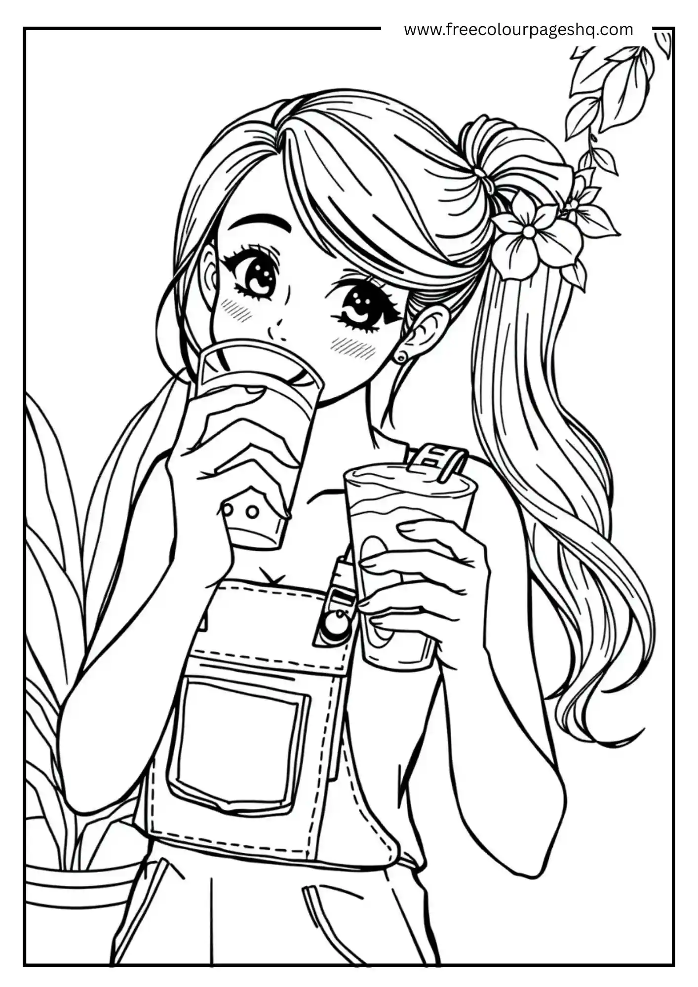 Girl Drinking Boba Tea