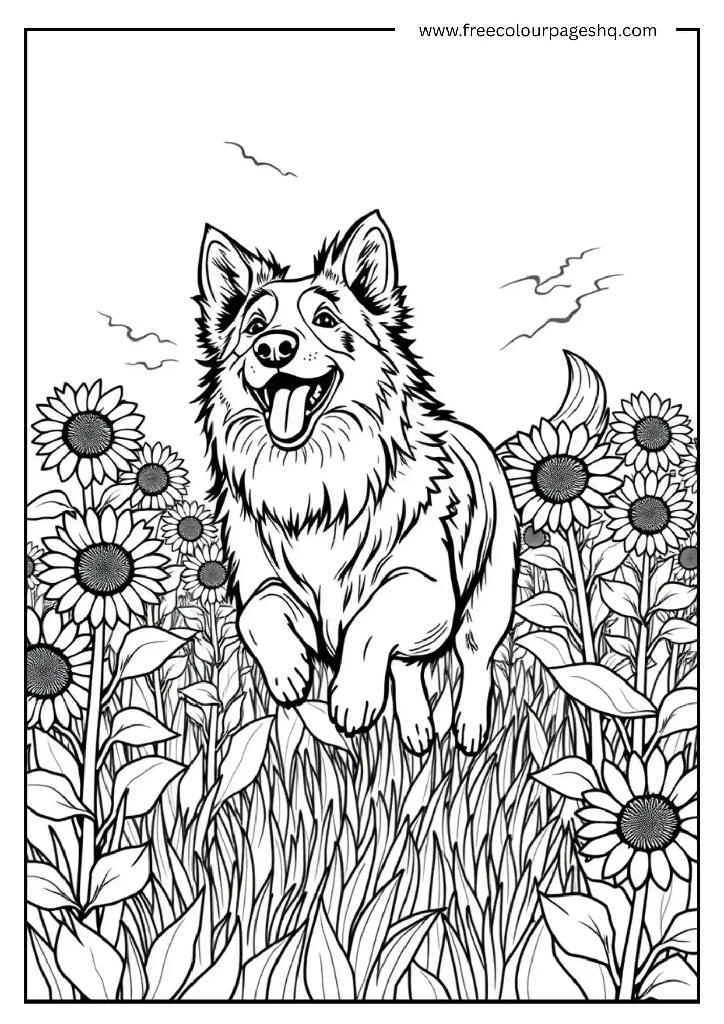 Happy Flower Dog