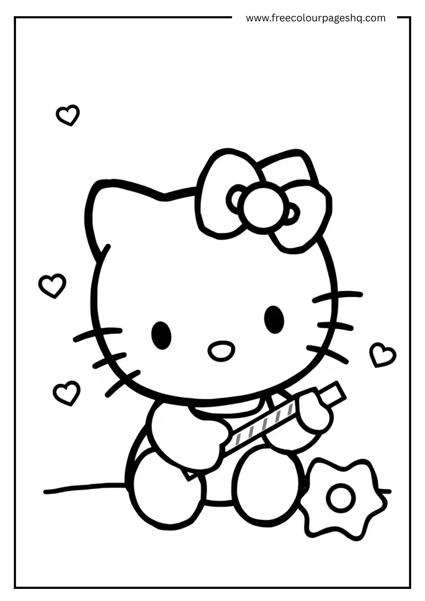 Hello Kitty Playing Guitar