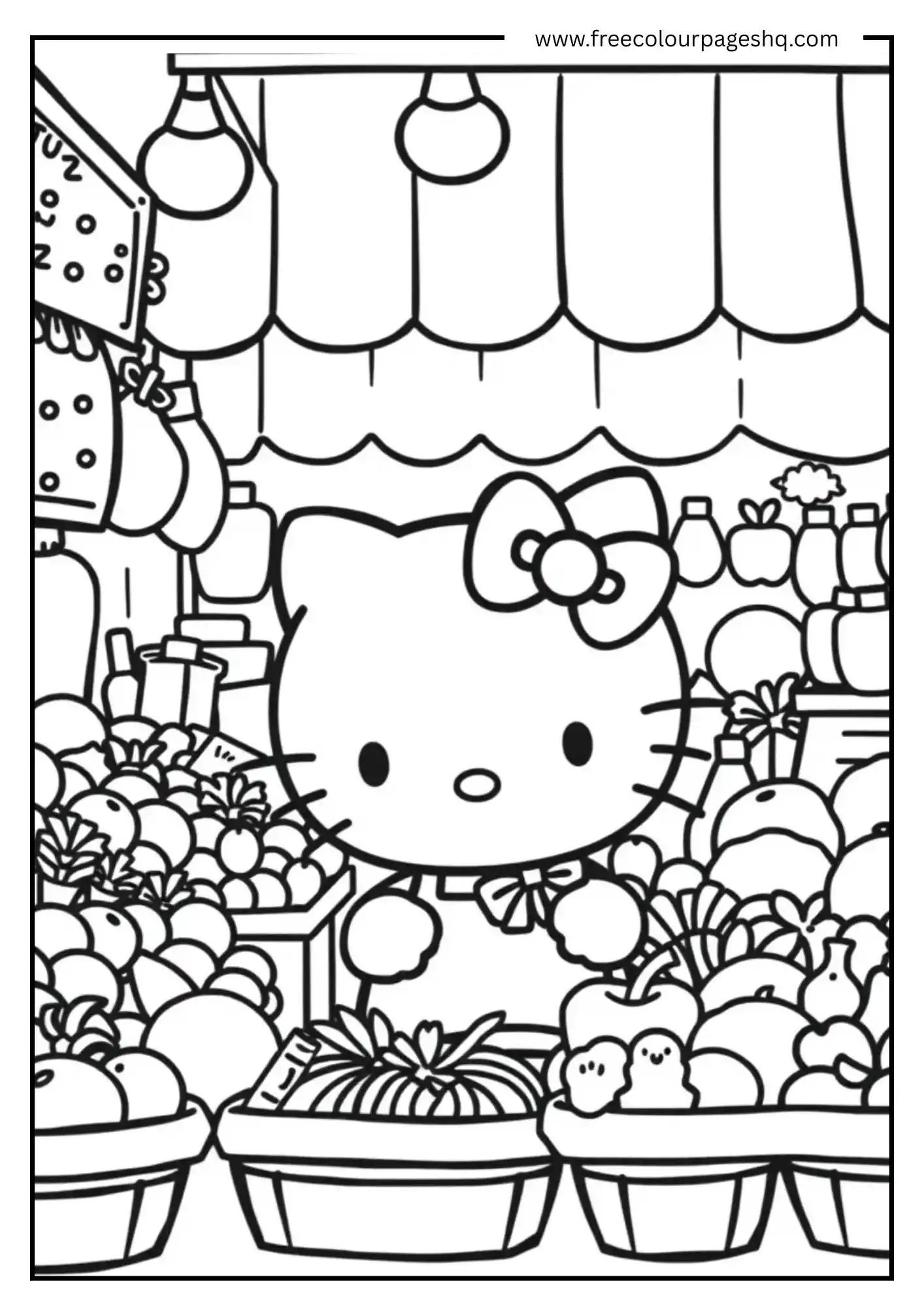 Hello Kitty at the Market