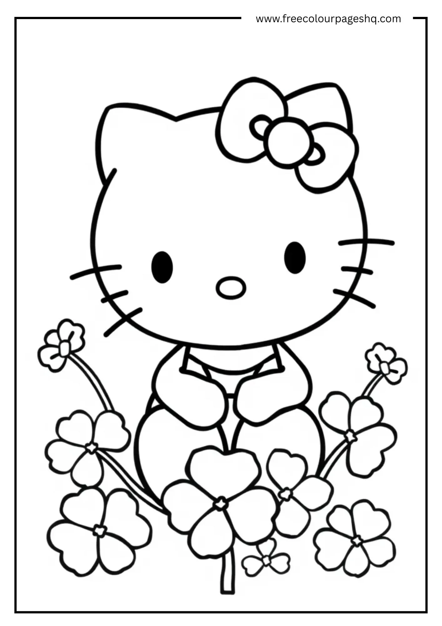 Hello Kitty in the Flowers
