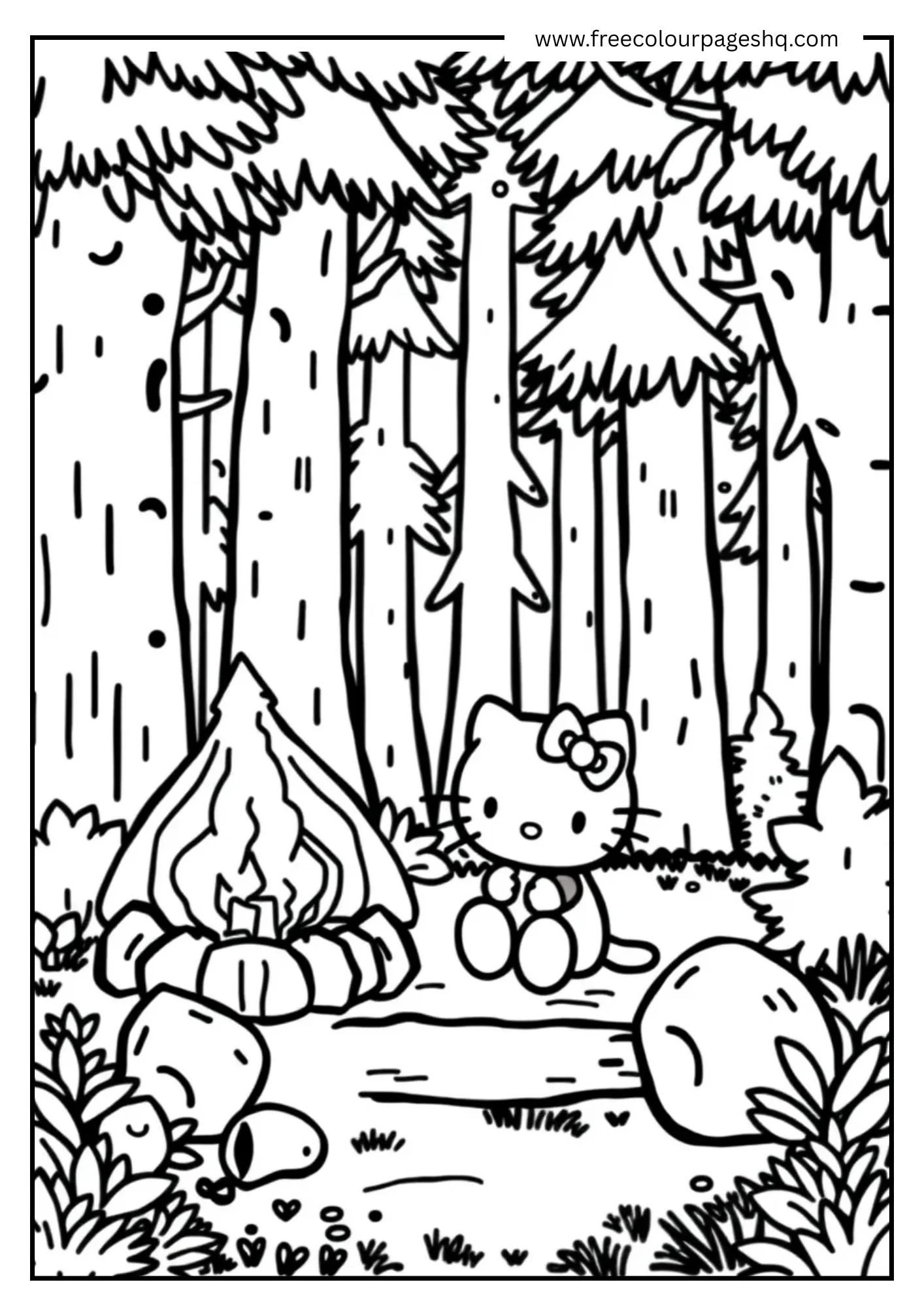 Hello Kitty in the Woods
