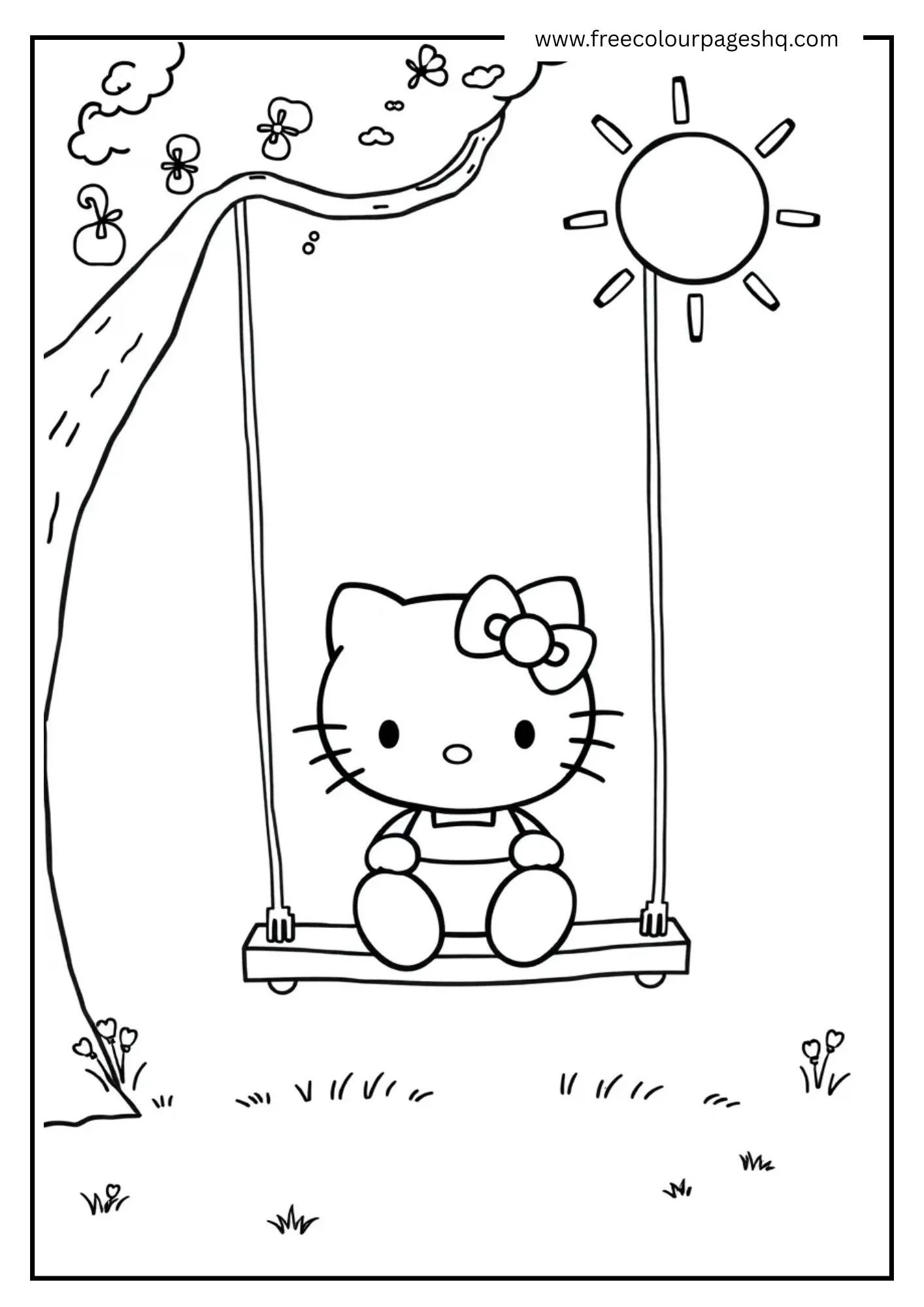 Hello Kitty on a Swing