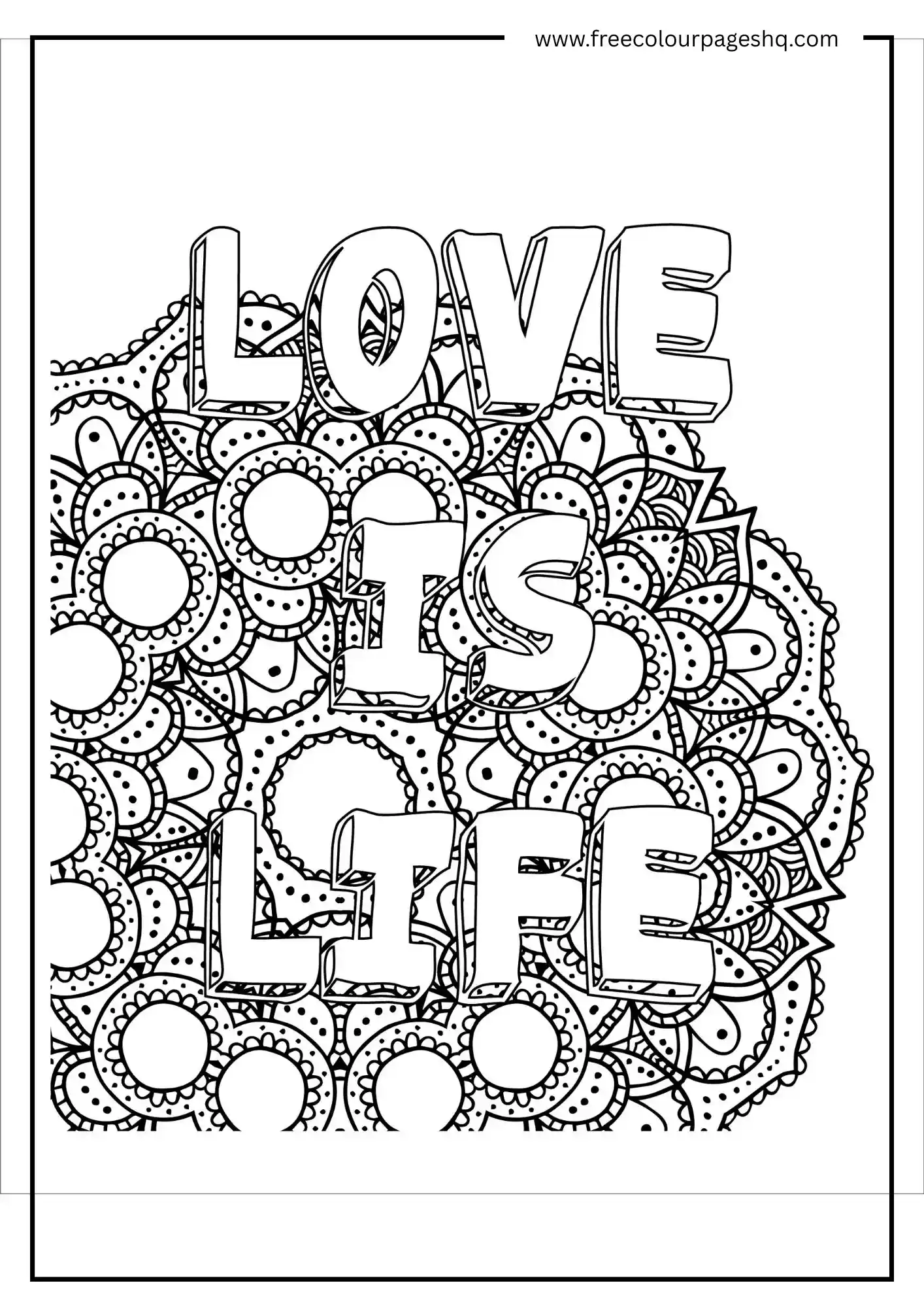 Love Life Zentangle