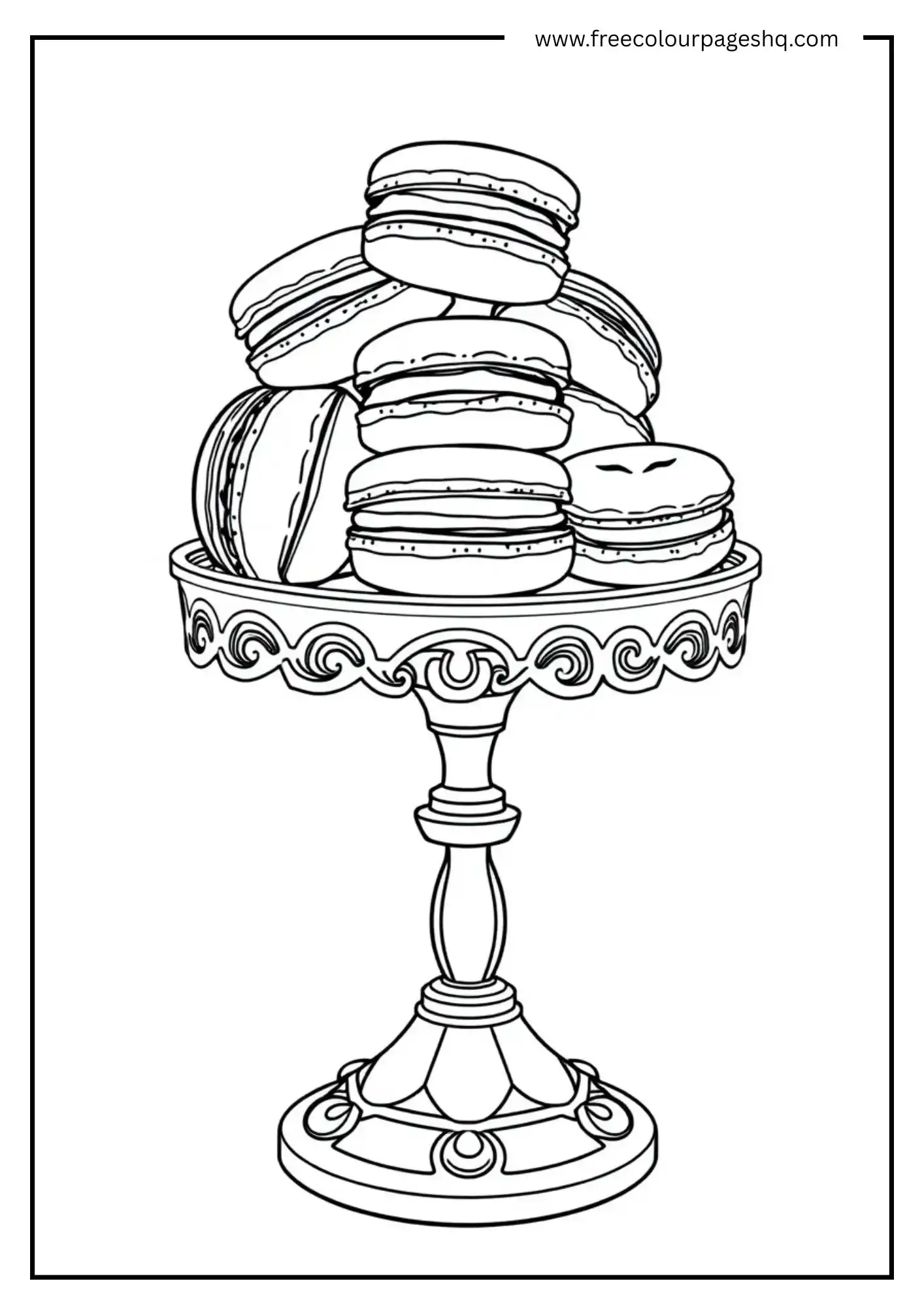 Macarons on Fancy Stand