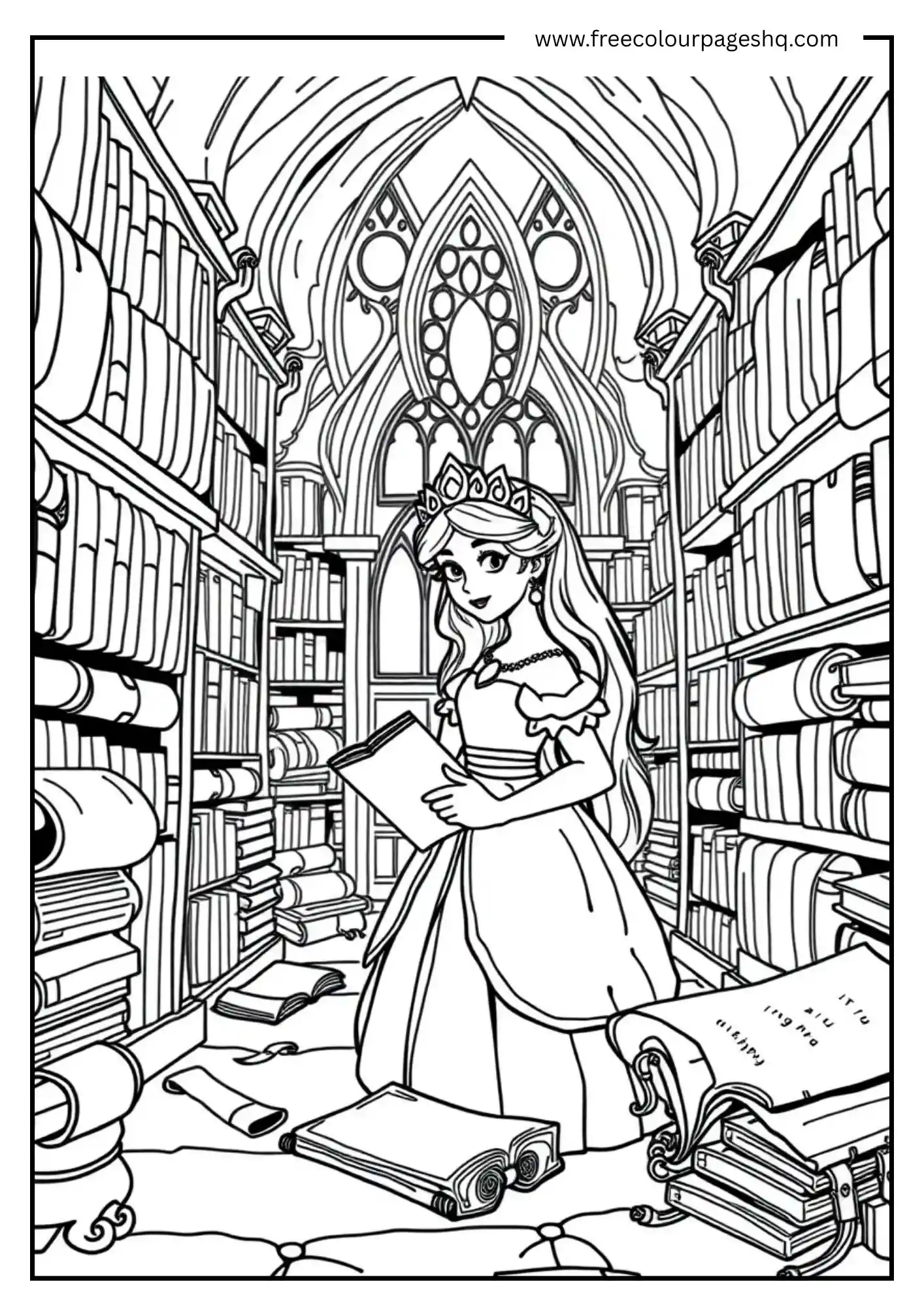 Princess in Library