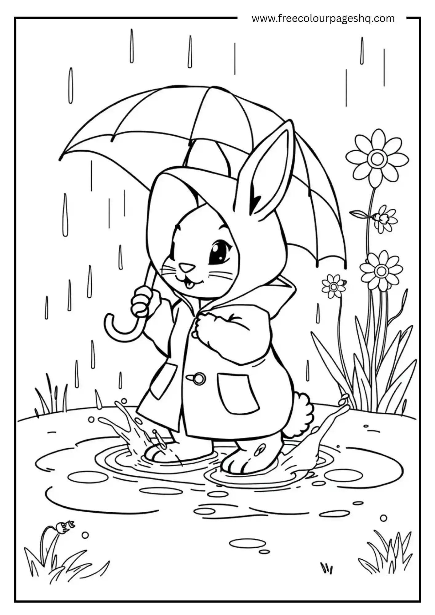 Raincoat Bunny Fun