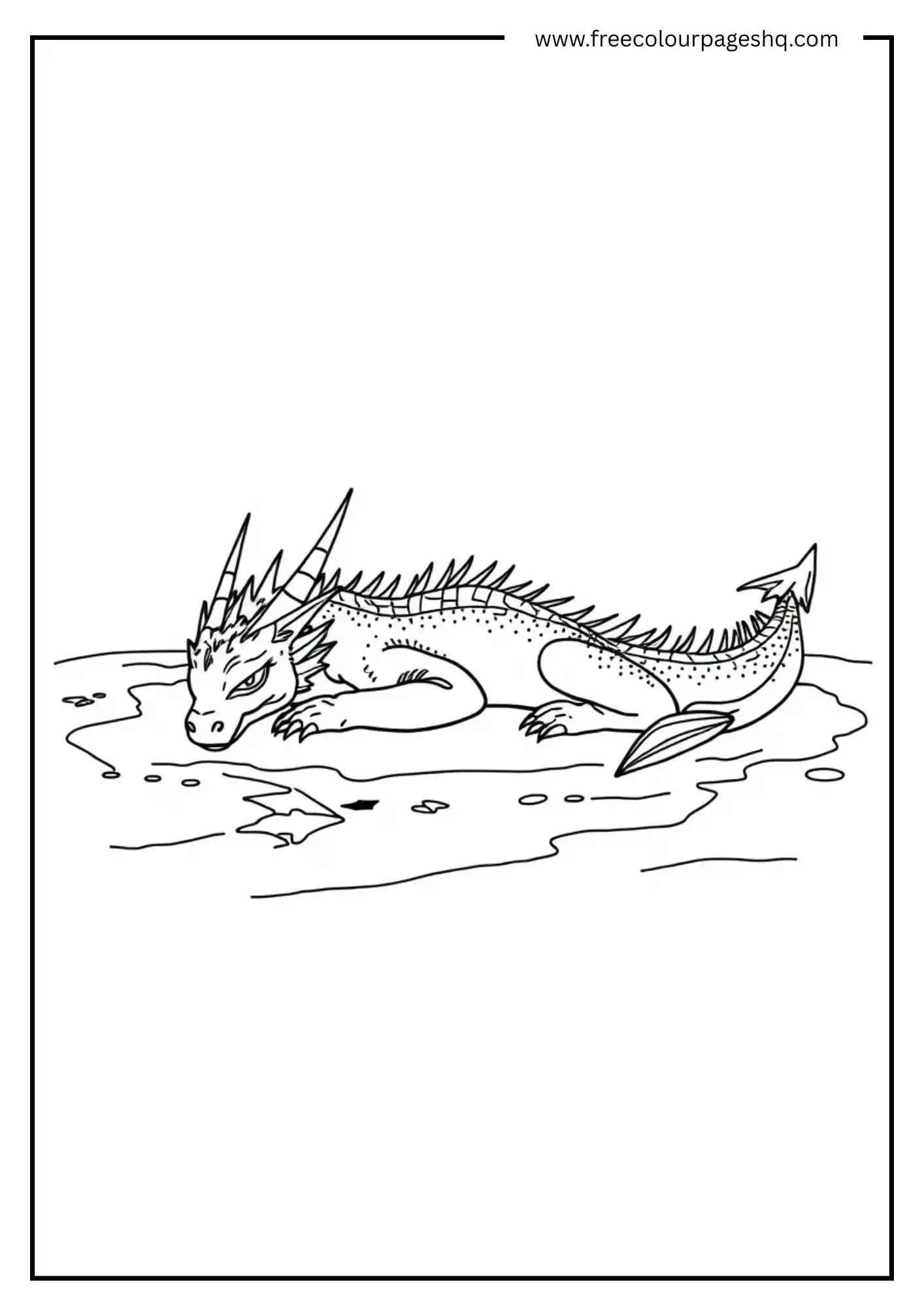 Resting Dragon on Ice