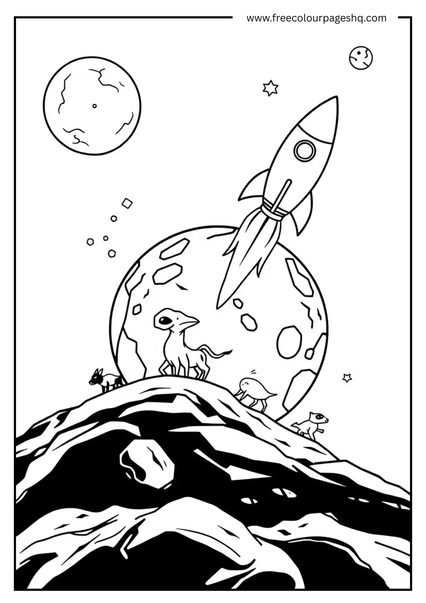 Rocket on Rainbow Planet