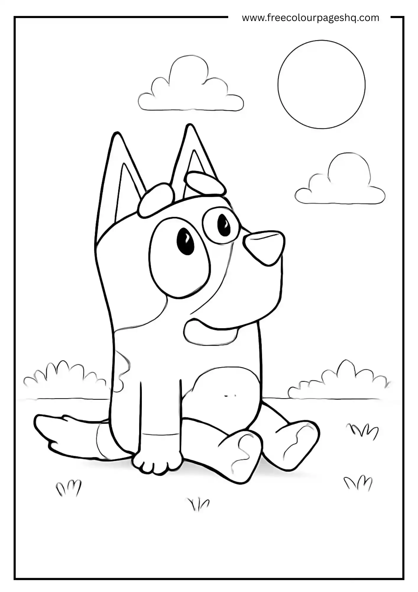 Sitting Bluey