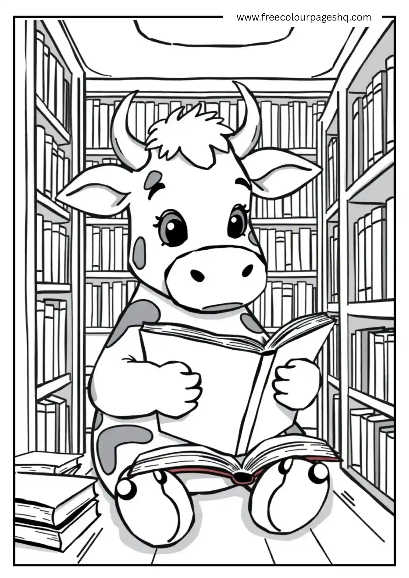 Smart Cow Reading A Book Smart Cow Reading A Book