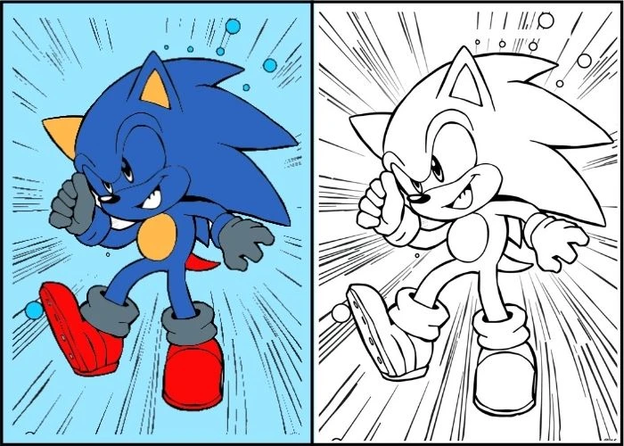 Sonic Coloring sheet Sonic Coloring pages