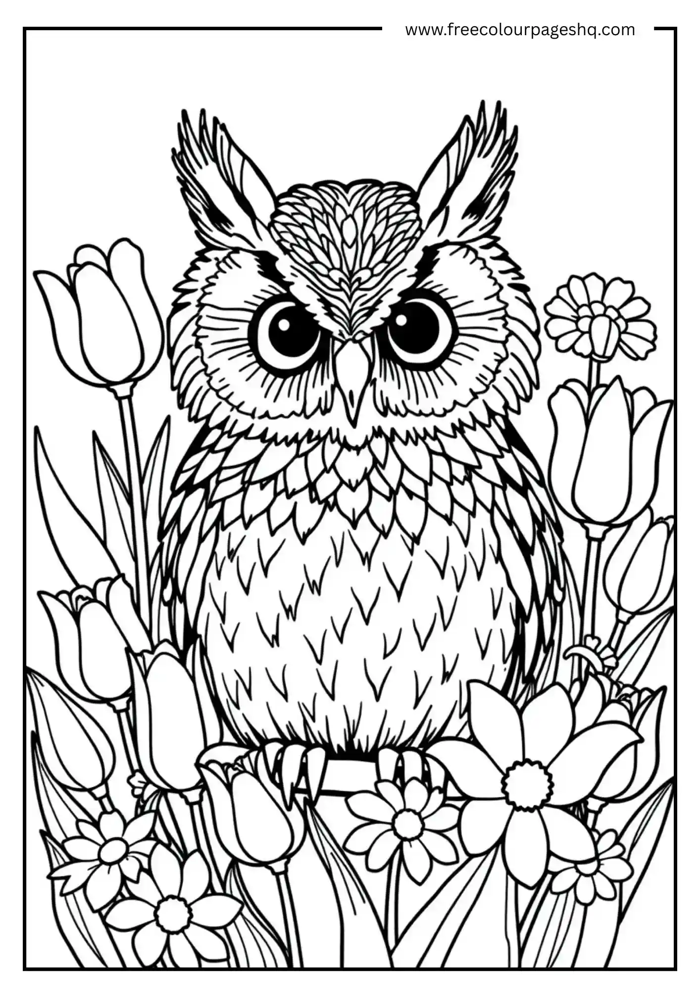 Spring Blossom Owl