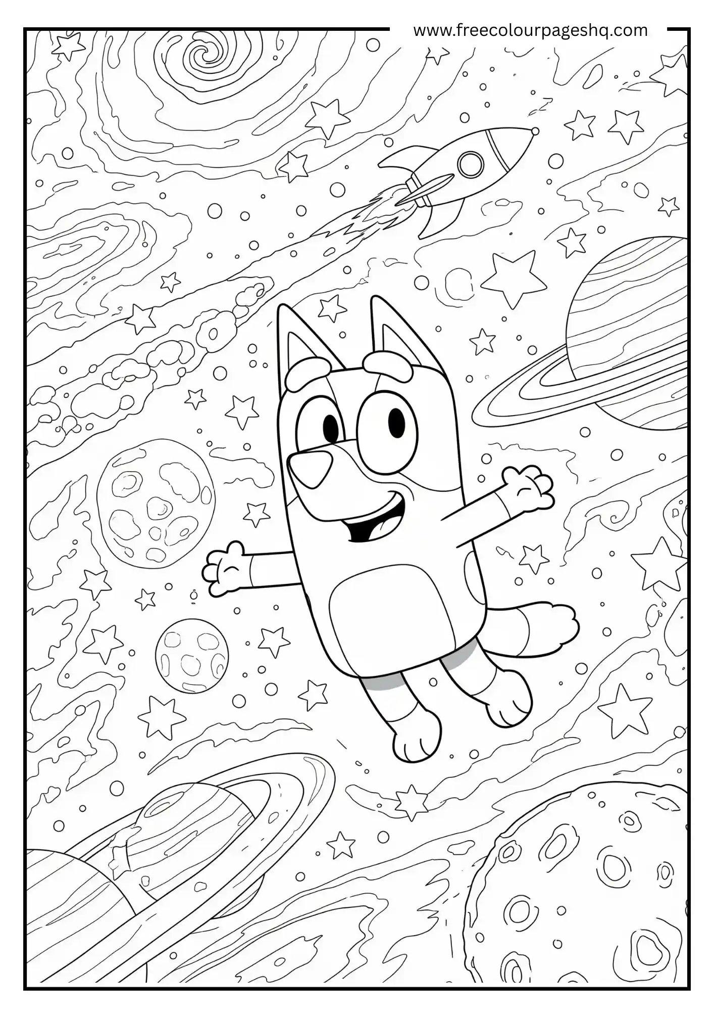 Starry Night with Bluey
