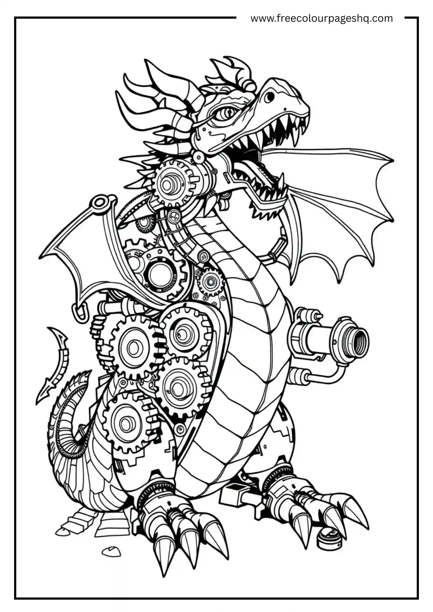 Steampunk Dragon with Gears