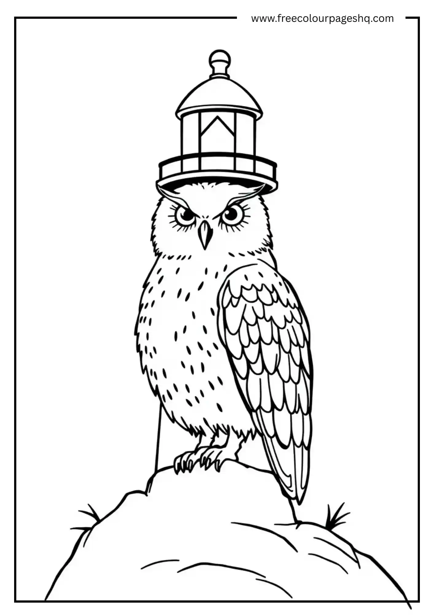 Stormy Lighthouse Owl