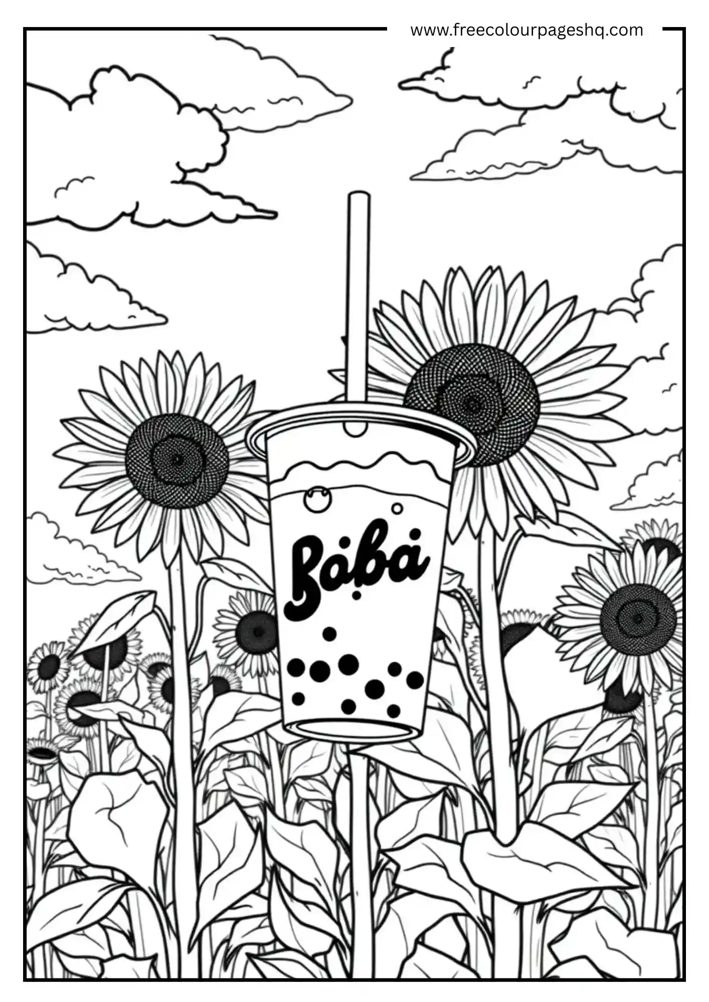 Sunflower Field Boba