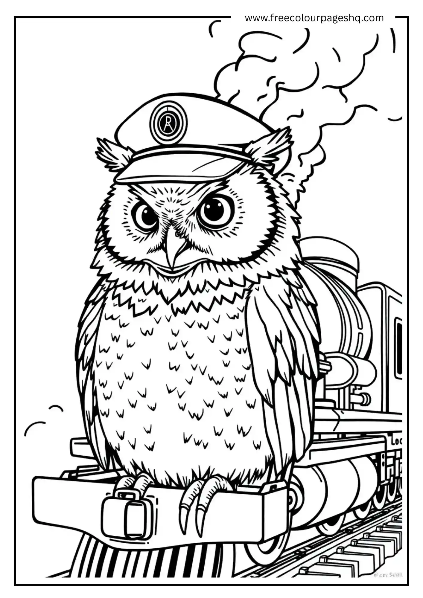 Train Conductor Owl