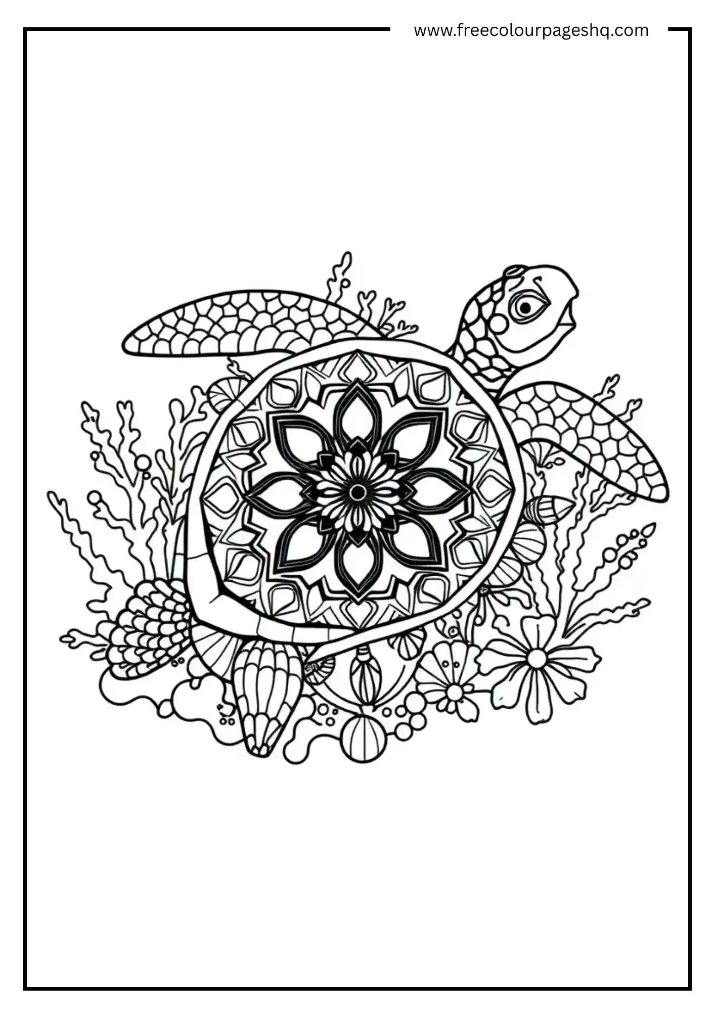 Turtle Ocean Mandala