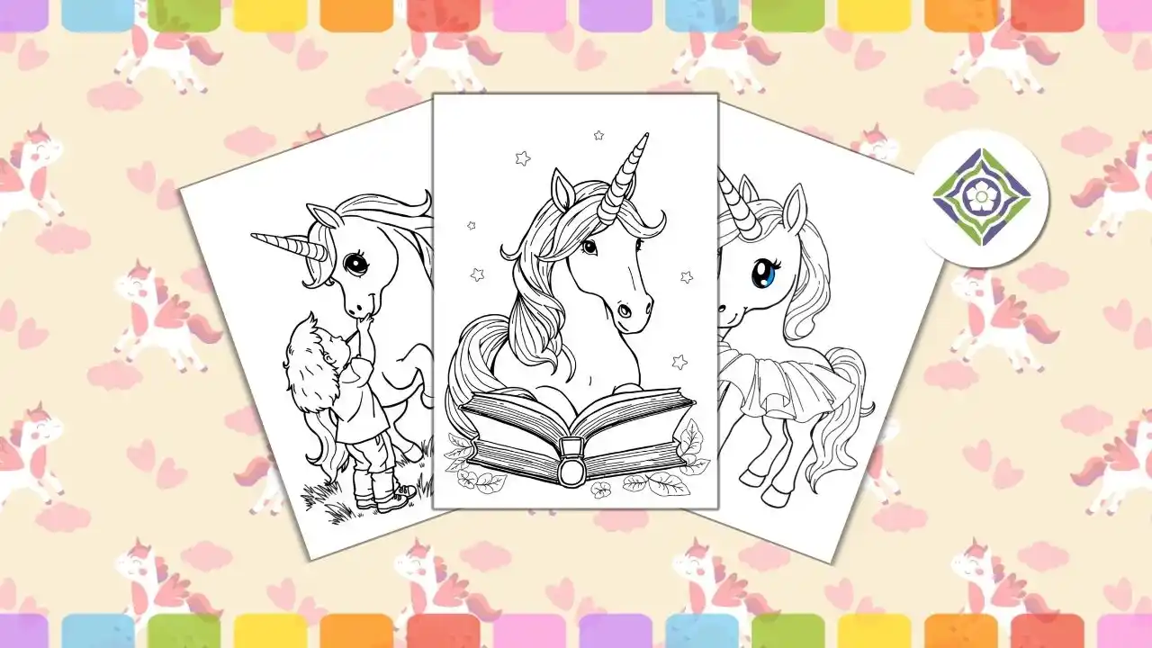 Unicorn coloring pages