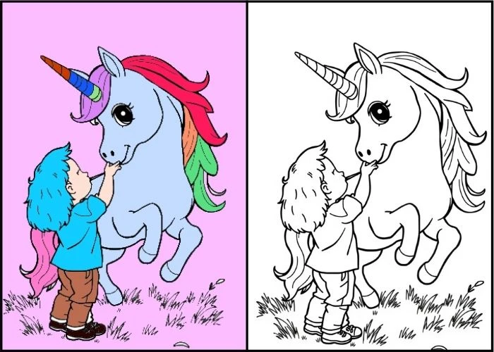 Unicorn coloring sheet Unicorn coloring sheet