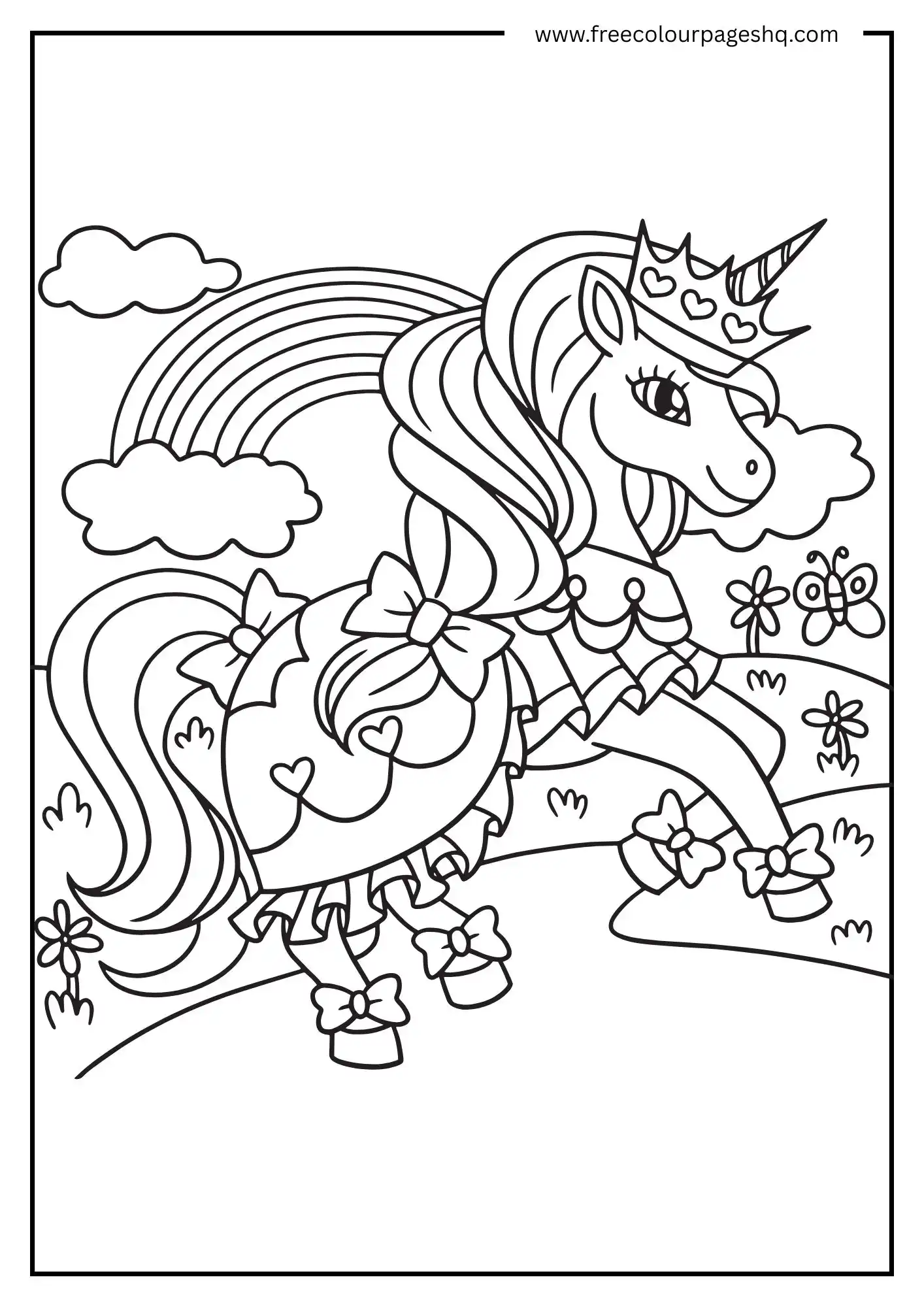 Whimsical Floral Unicorn