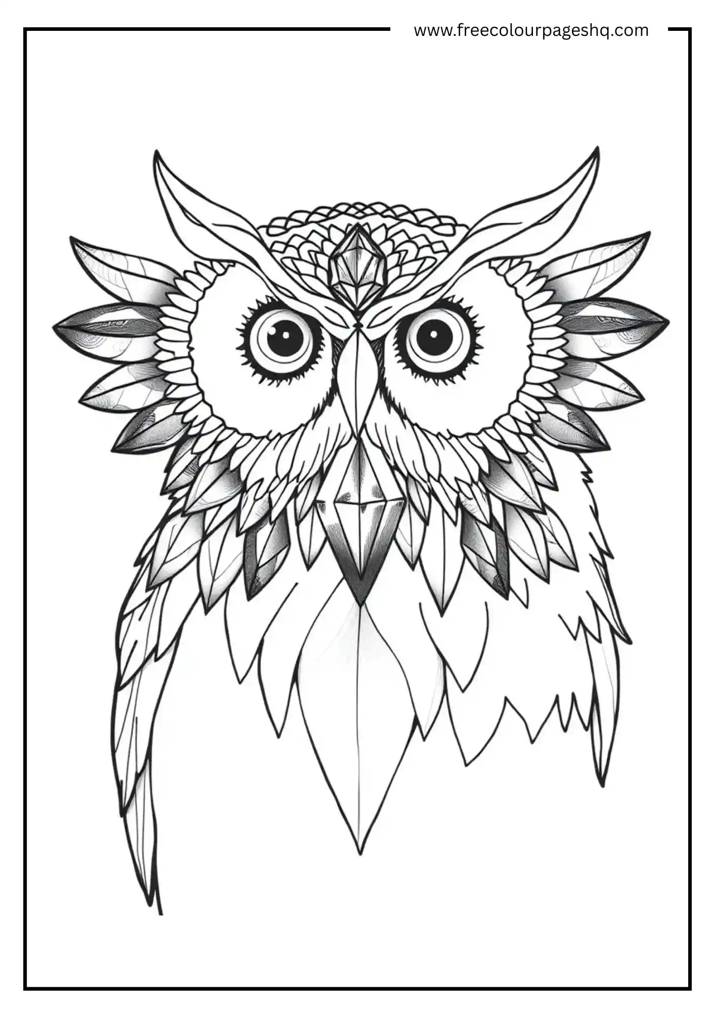 shimmering gemstone owl