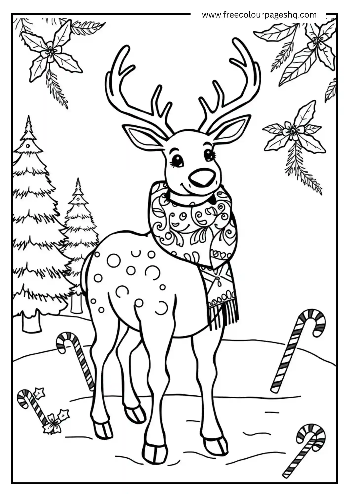 Reindeer with Scarf