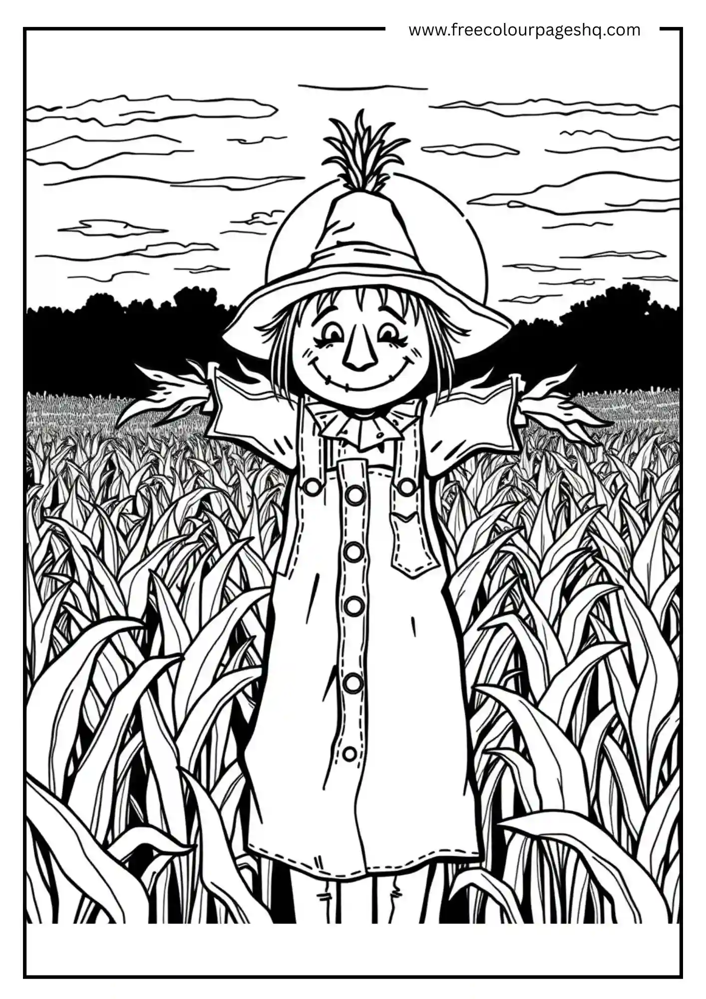 Scarecrow with Pumpkin Head