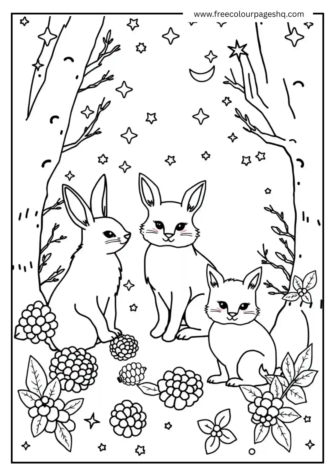 Snowy Forest Animals
