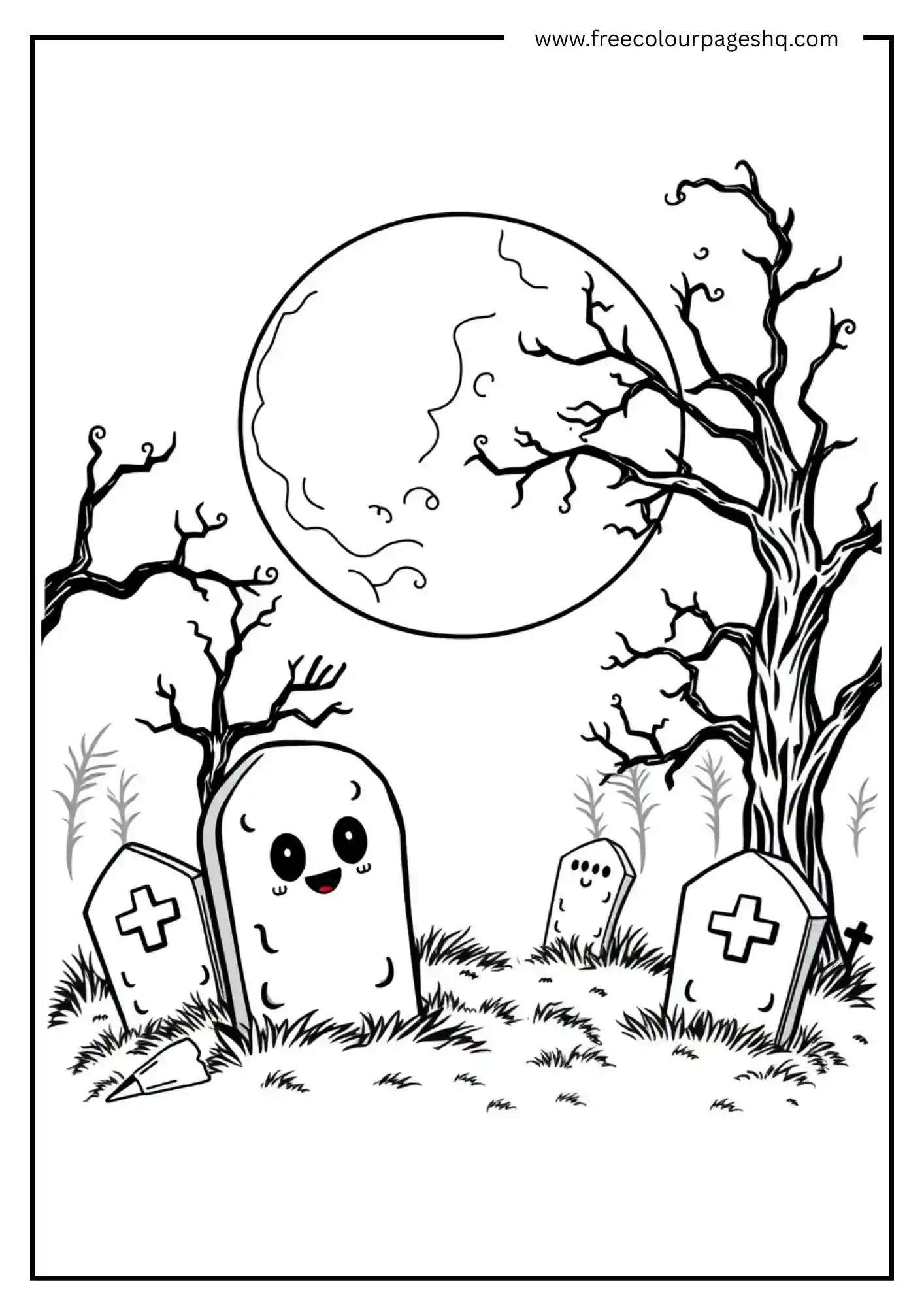 Spooky Graveyard Scene