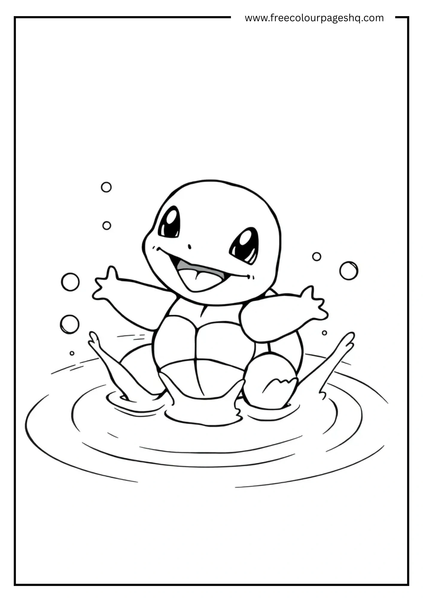 Squirtle Playing in Water