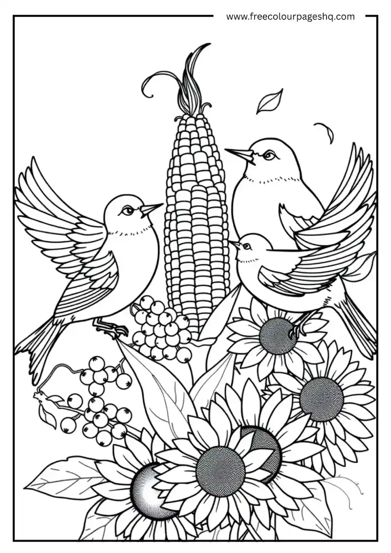 Autumn Bird Gathering