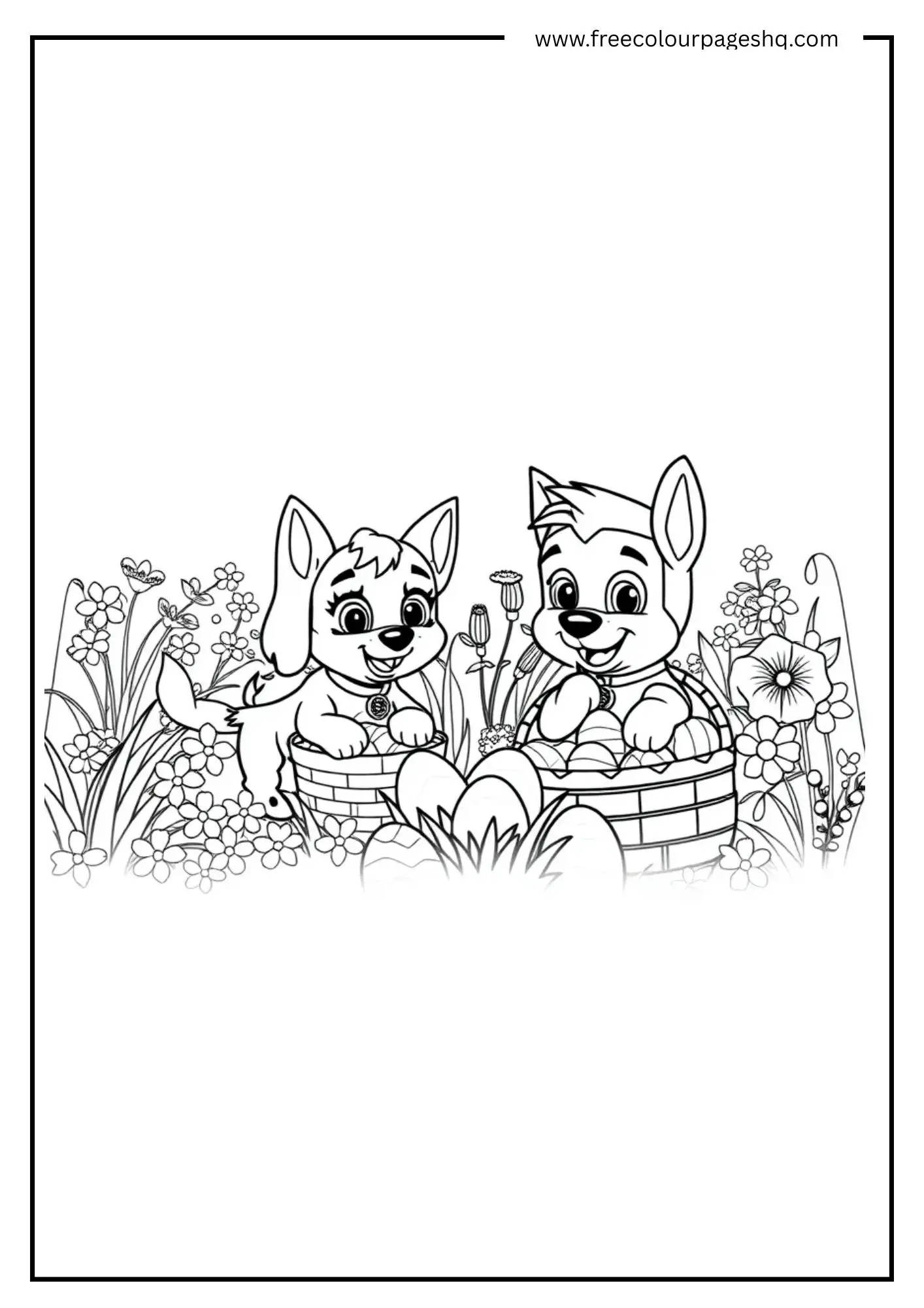 Easter Egg Hunt with Skye and Chase