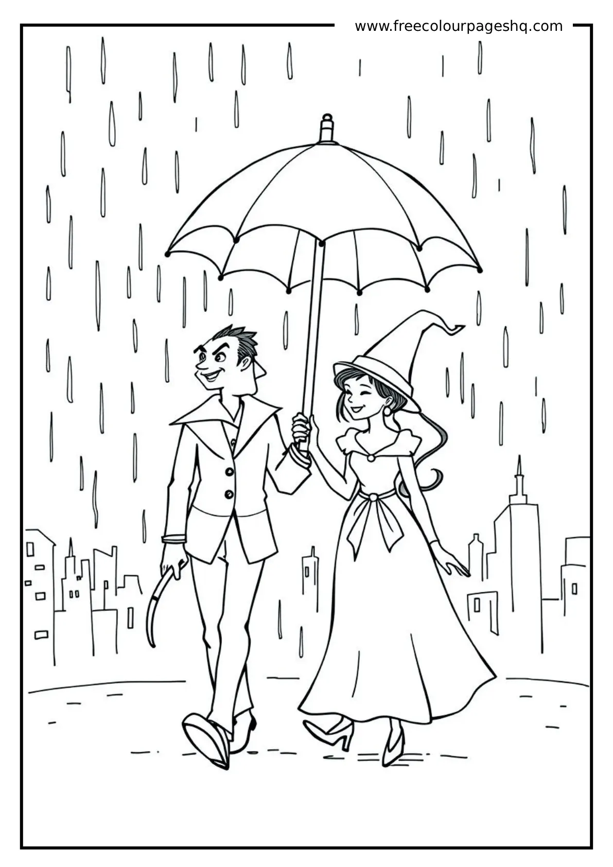 Elphaba and Glinda in the Rain