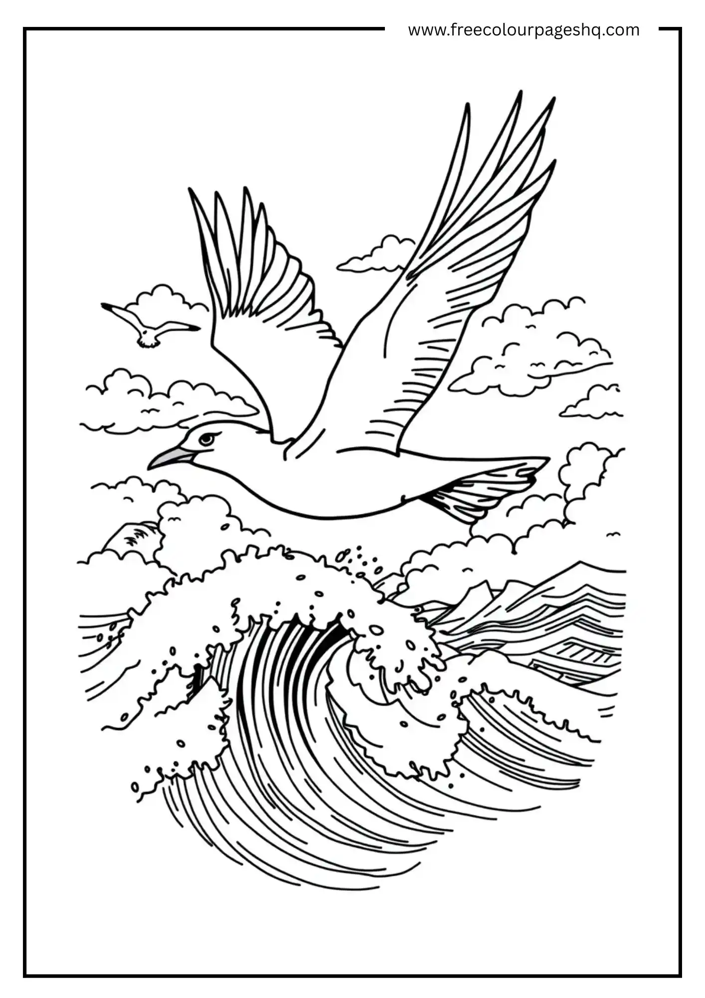 Lugia Flying Over the Ocean