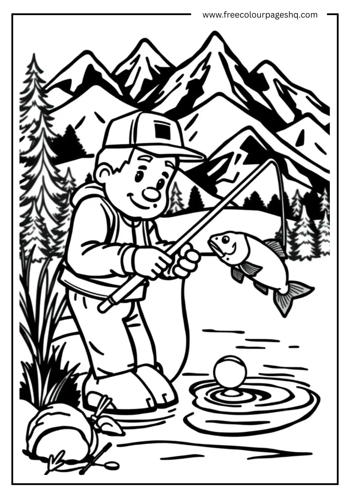 Minecraft Fishing Scene