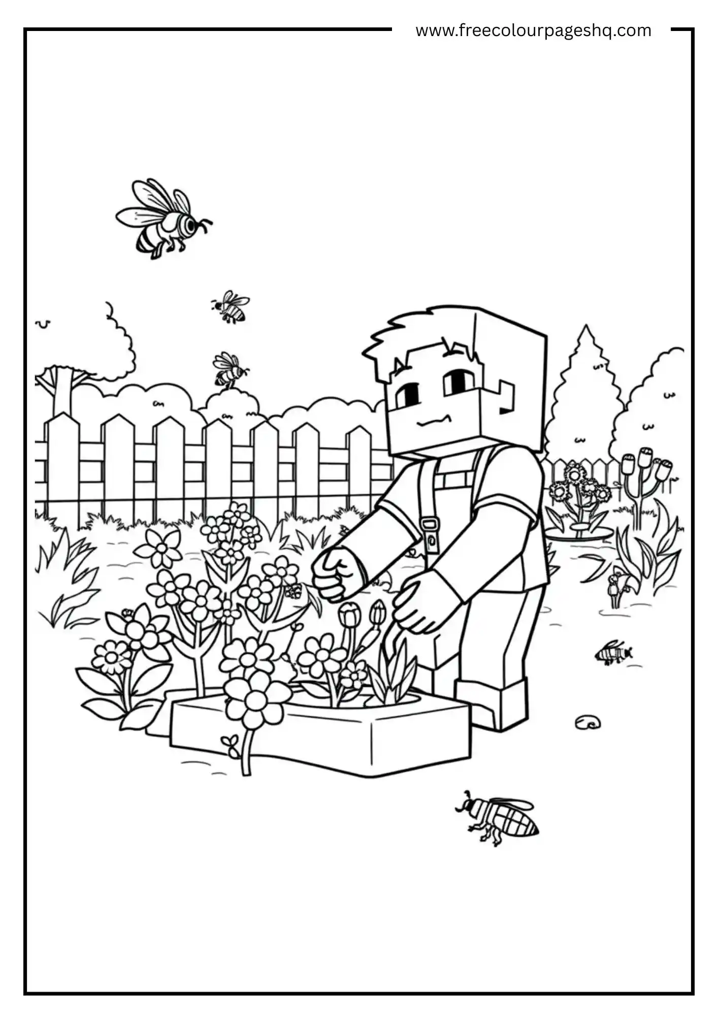 Minecraft Garden Scene