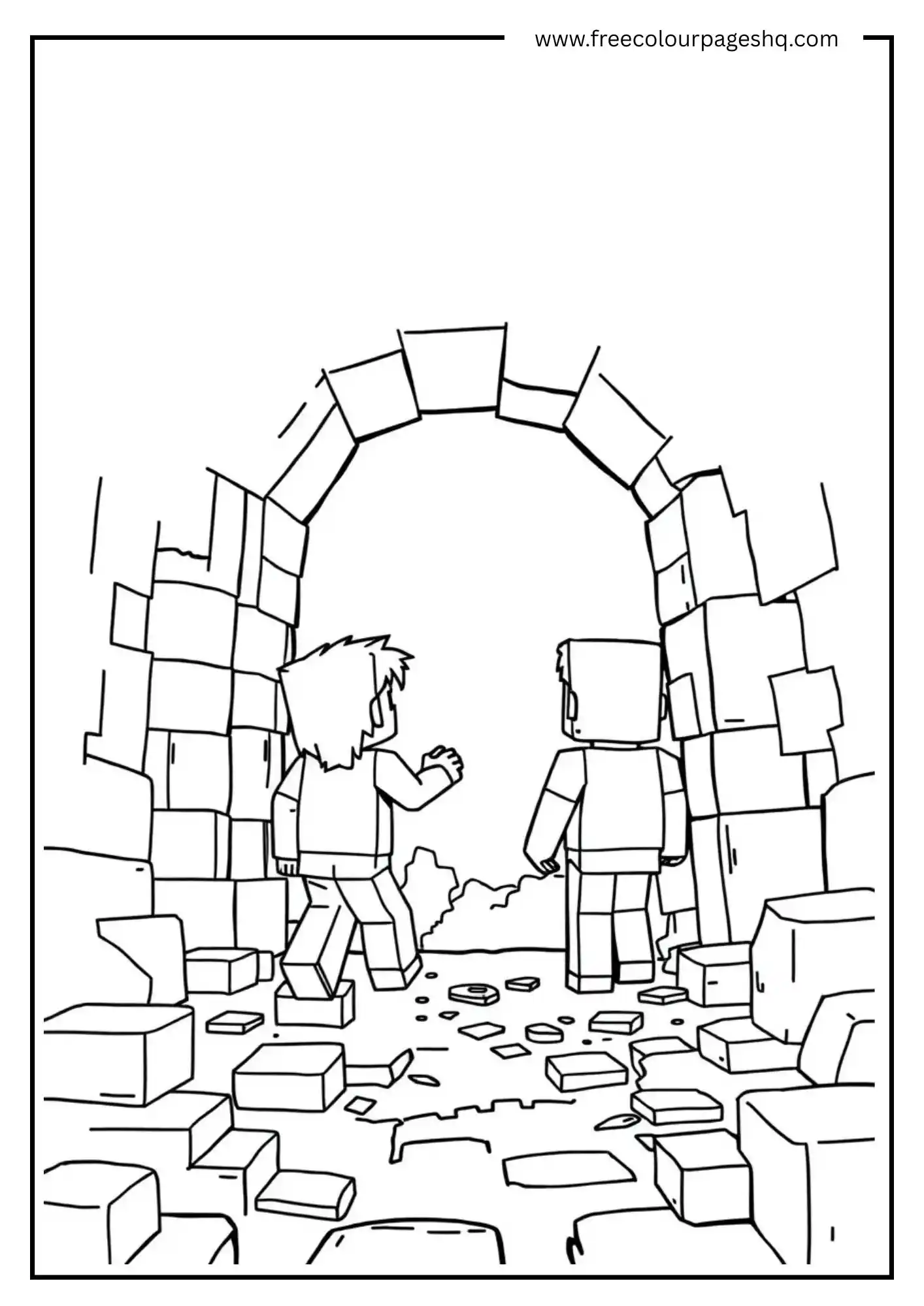 Minecraft Portal Scene