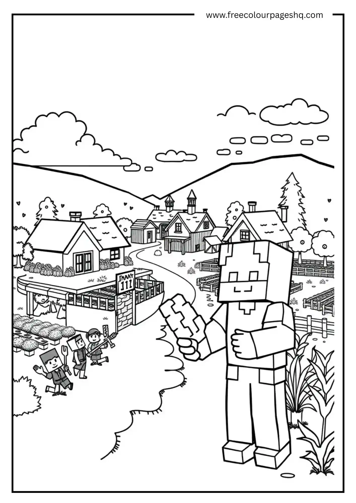 Minecraft Village Scene