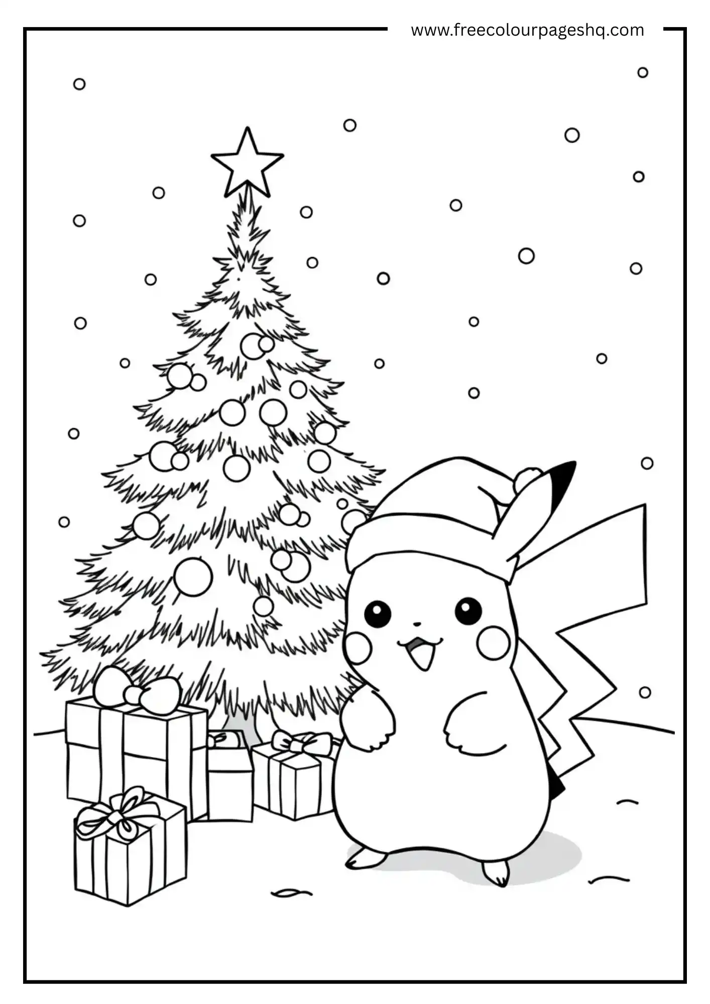 Pikachu Christmas Scene