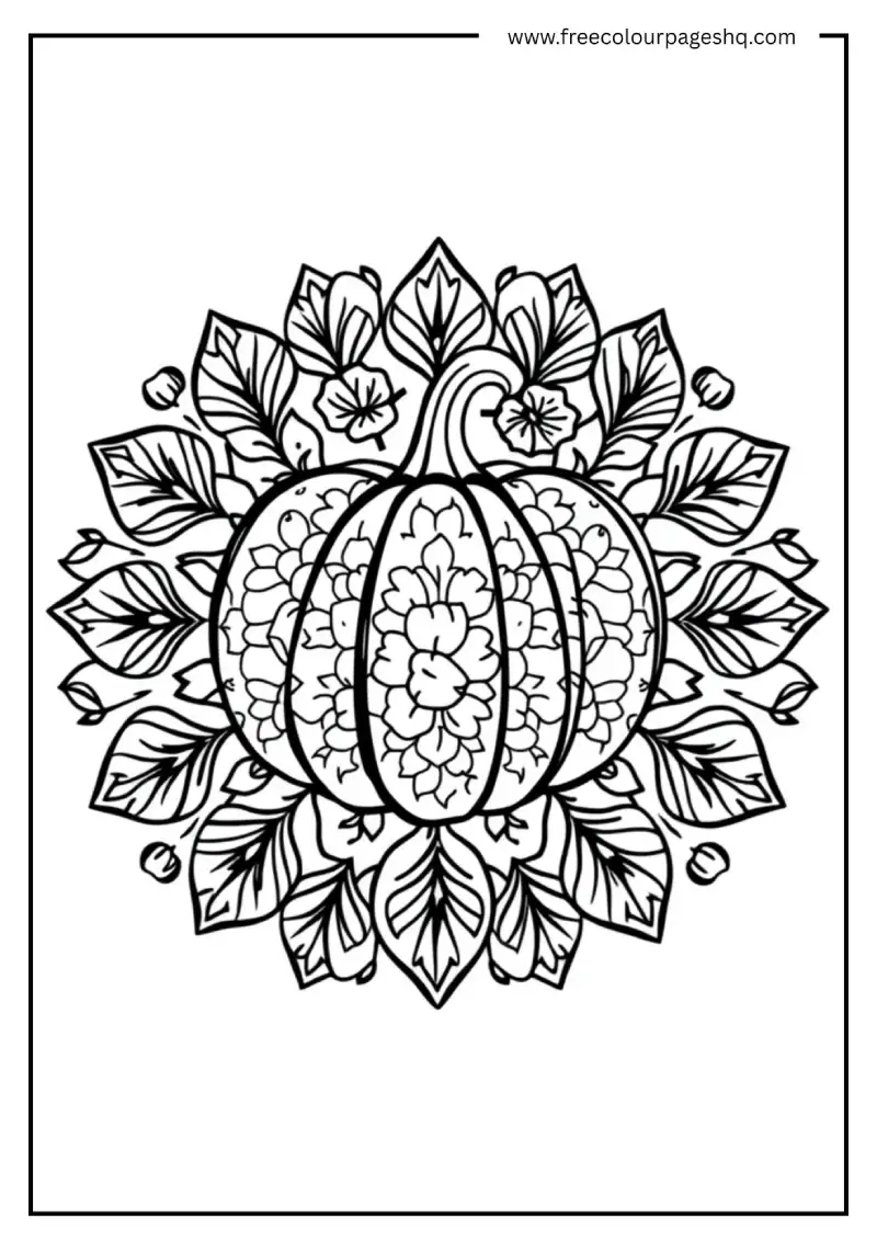 Pumpkin Mandala Circle