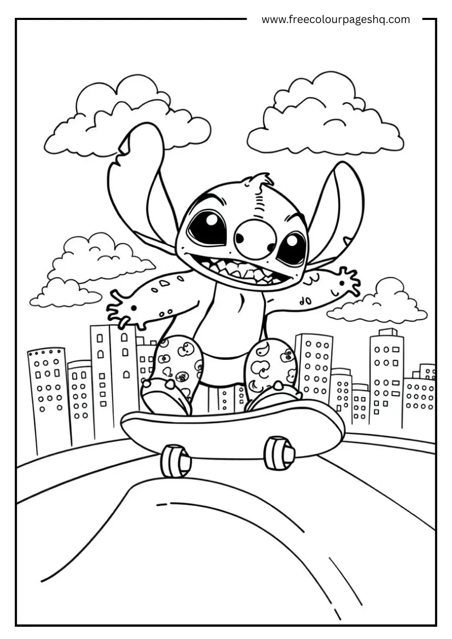 Skateboarding Stitch