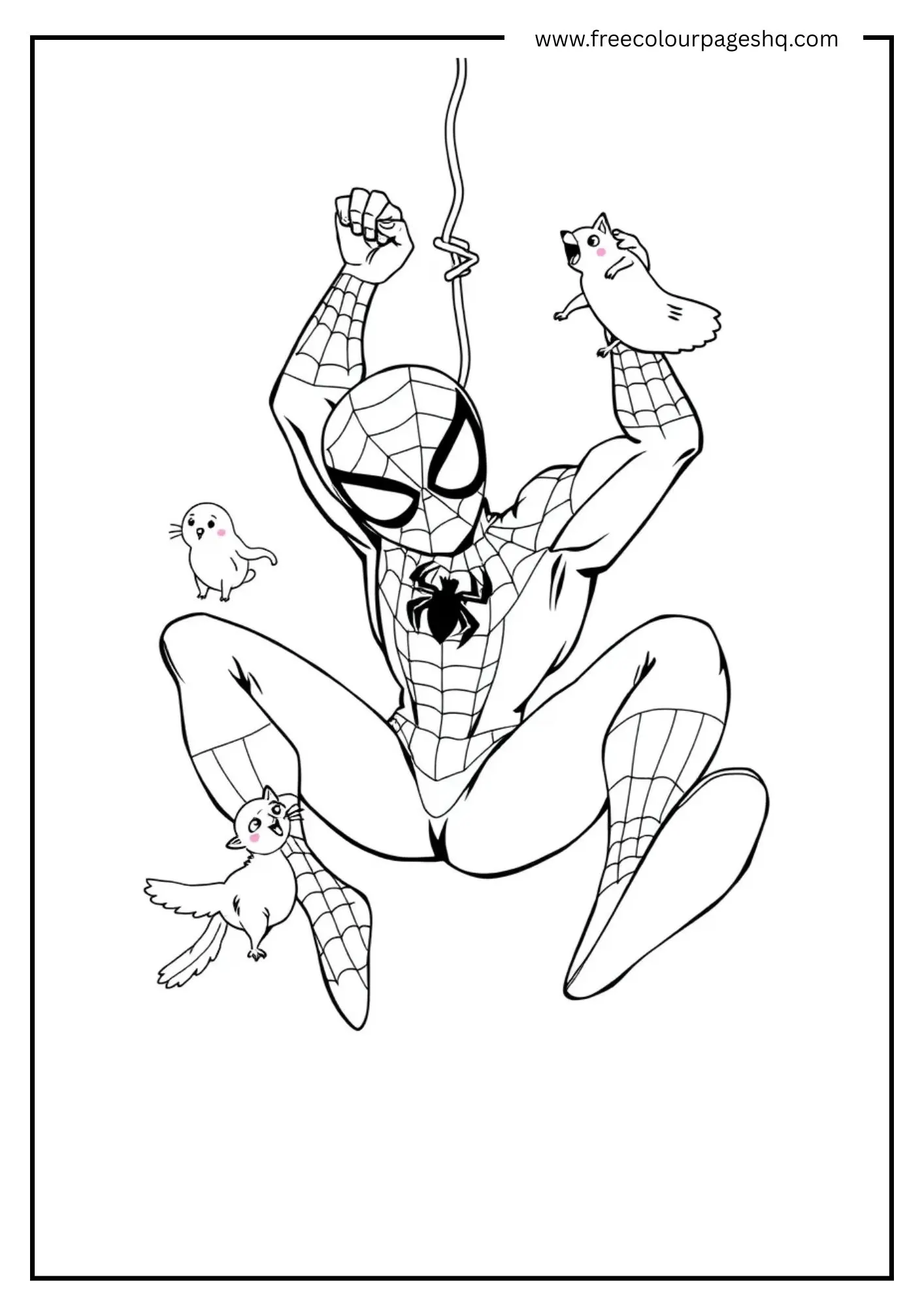 Spider-Man and Cute Animals