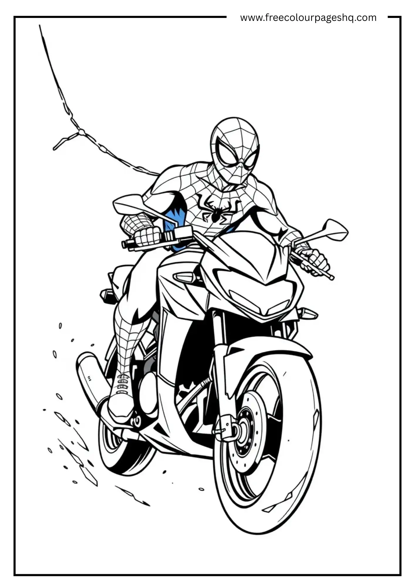 Spider-Man on a Motorcycle