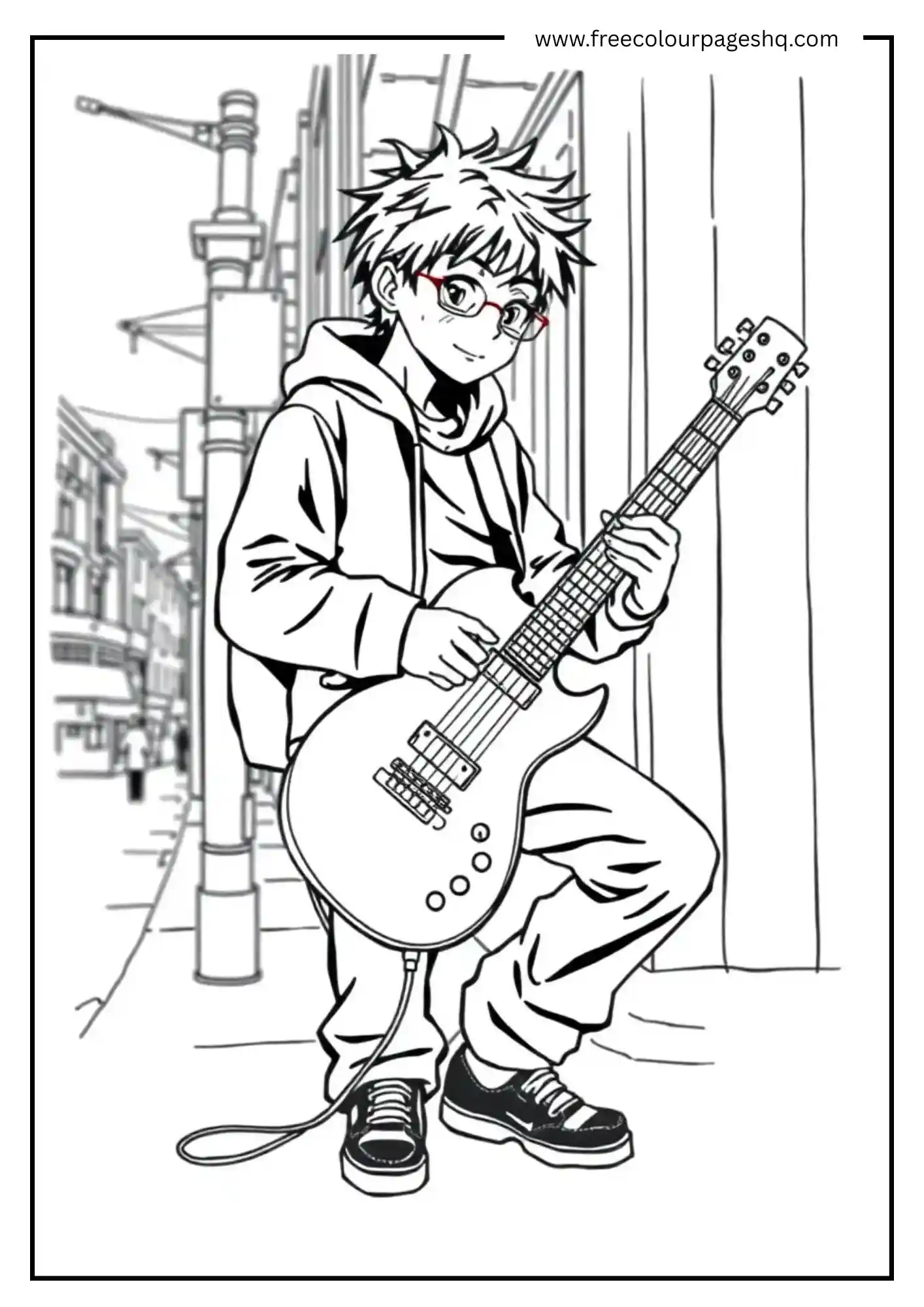 Anime Boy with Guitar