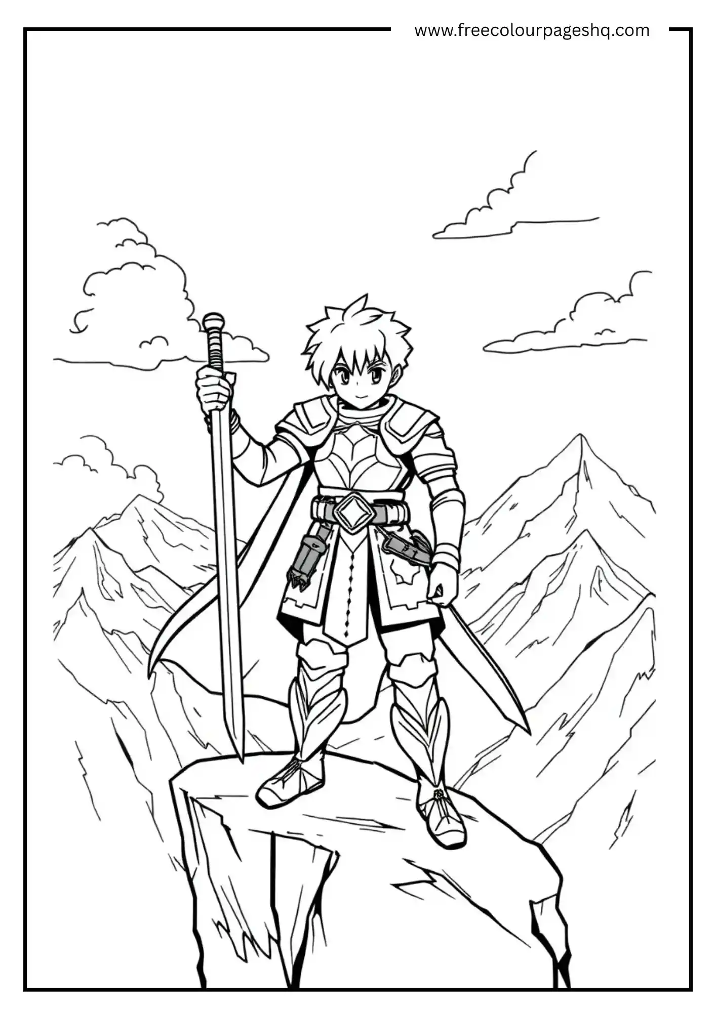 Anime Boy with Sword