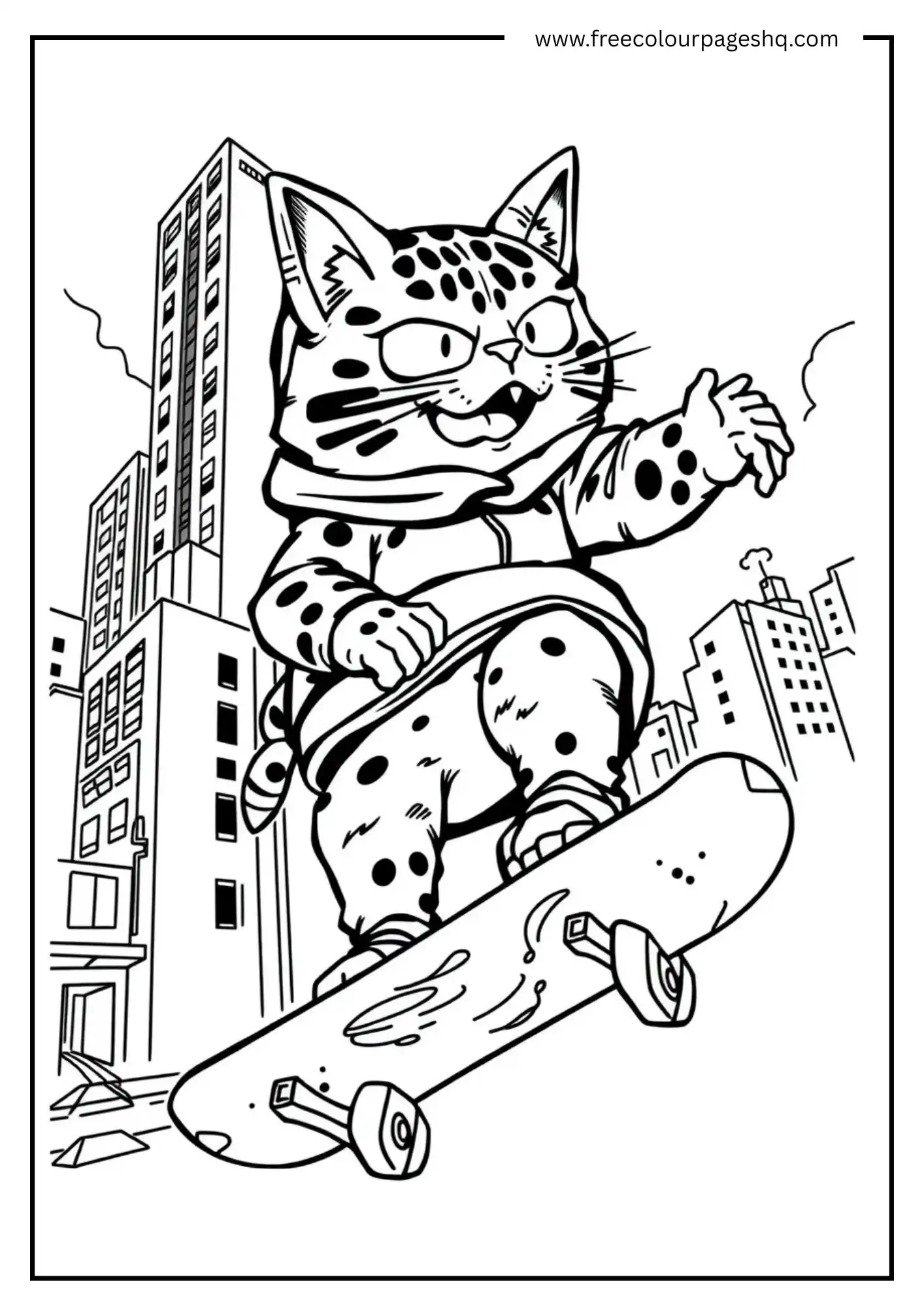 Badtz-Maru Skateboarding 